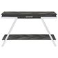 Steve Silver Furniture Roma Sofa Table in Shadow Grey and Chrome, , large