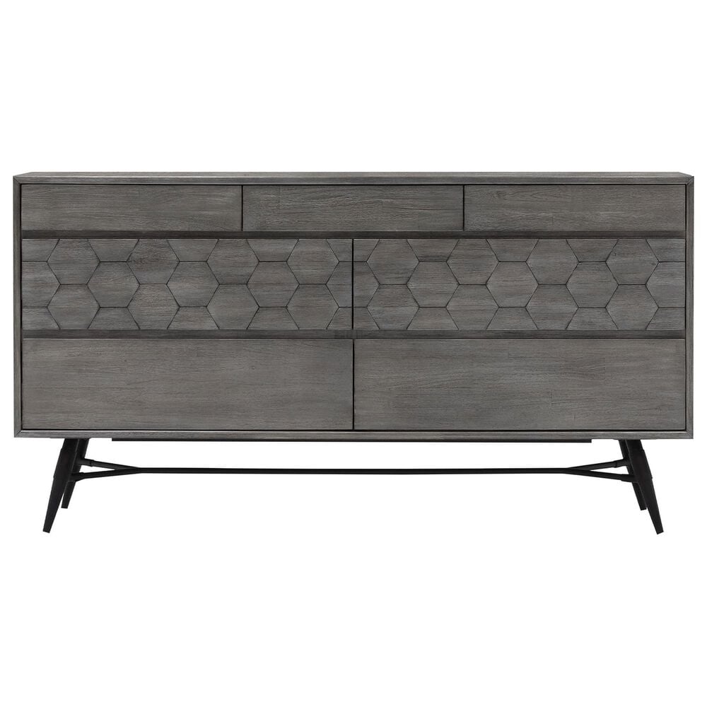 Blue River Makena 4-Piece Queen Bed Set in Grey Acacia, , large