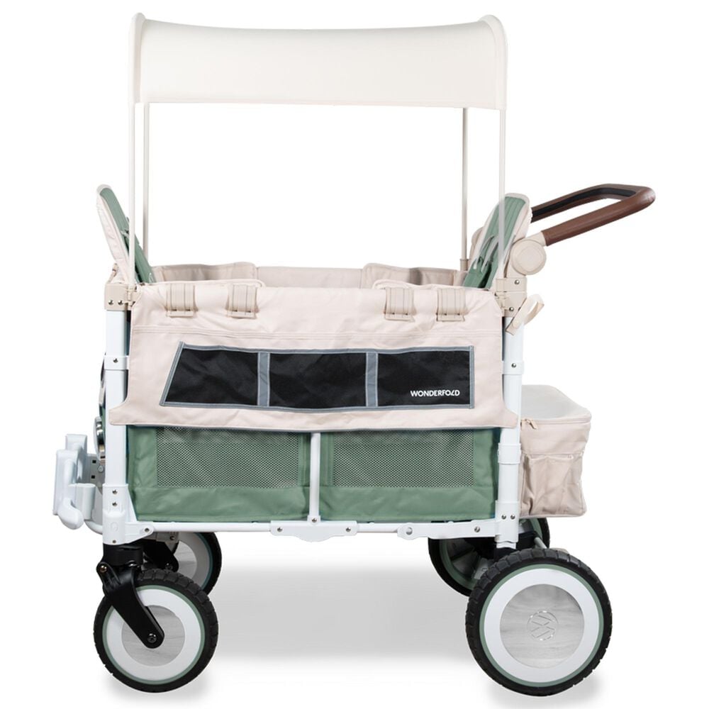 Wonderfold Volkswagen 2-Seater Stroller Wagon in Sage Green, , large