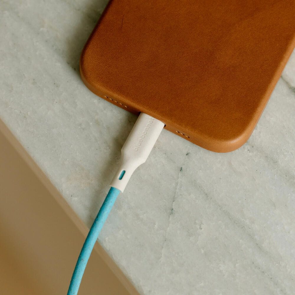 Bluebonnet Cases 4&#39; Cable USB-C to Lightning Phone Charger in Blue, , large