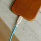 Bluebonnet Cases 4" Cable USB-C to Lightning Phone Charger in Blue, , large