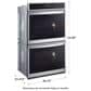 LG 30" Double Wall Oven with Convection and Air Fry in Stainless Steel, , large