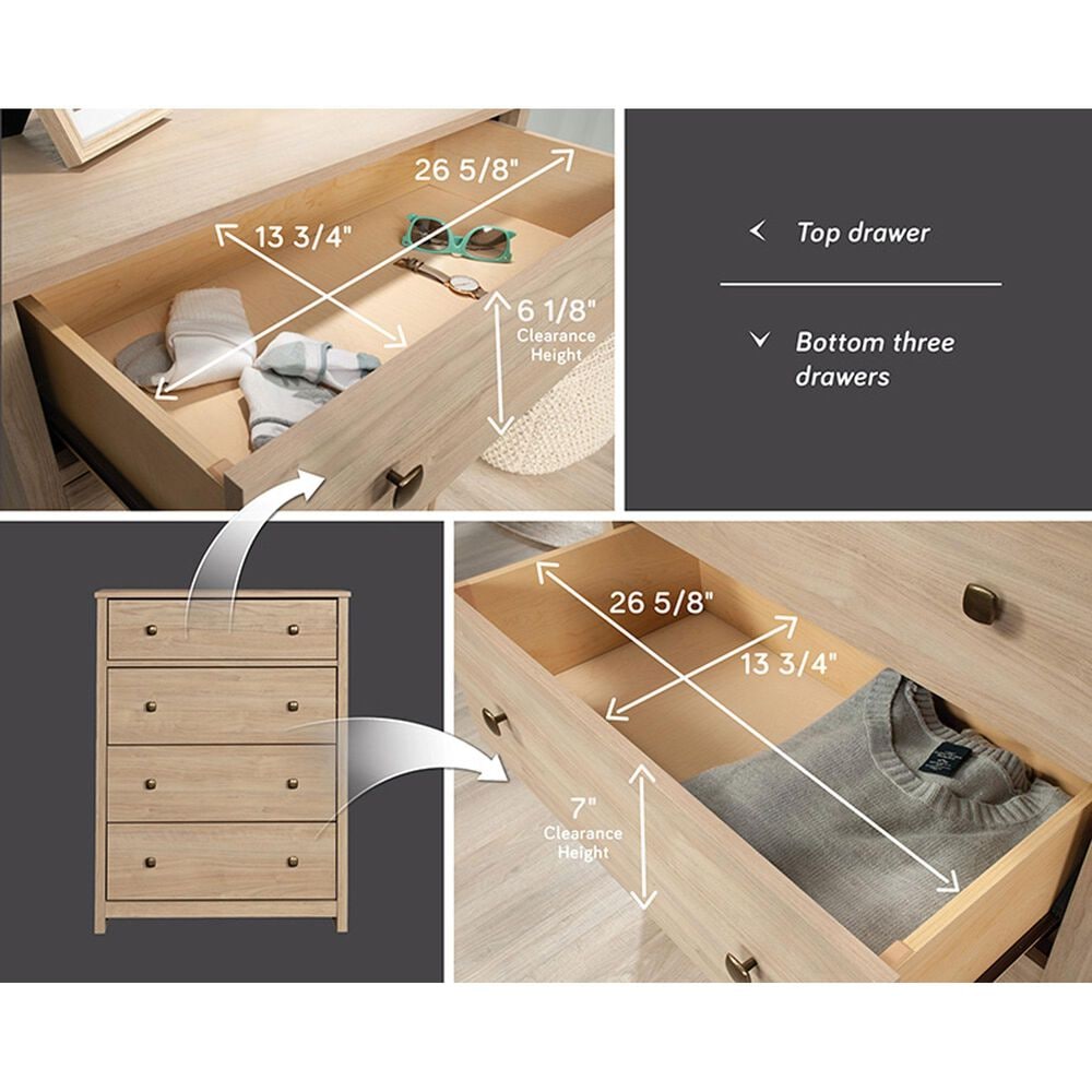 Sauder River Ranch 4-Drawer Chest in Harvest Walnut, , large