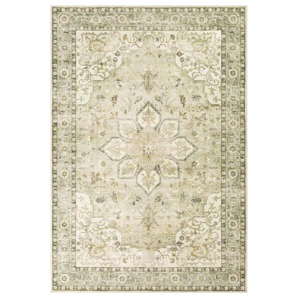 Surya Erin 2" x 3" Cream, Sage, Gray, Tan and Khaki Area Rug, , large