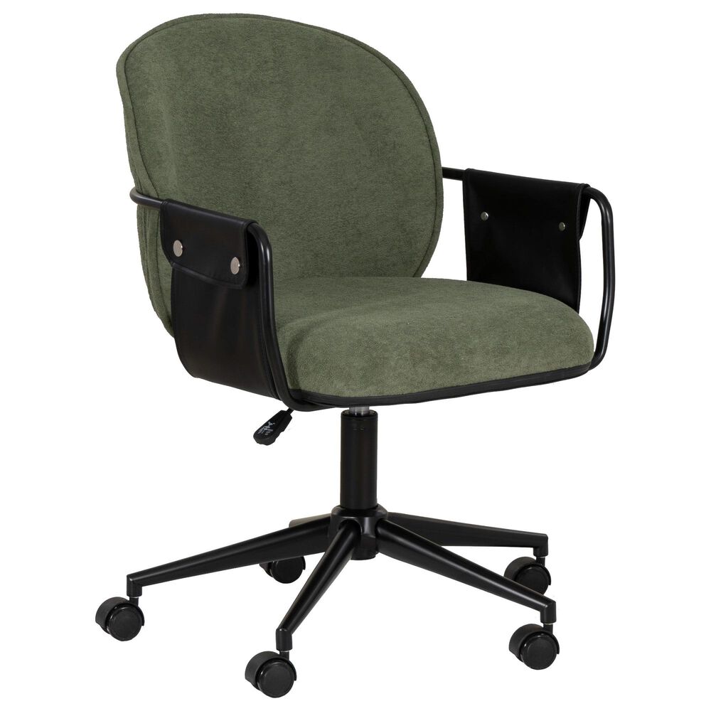 Linon Home Decor Karri Office Chair in Olive Green, , large