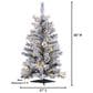 The Gerson Company 3" Flocked Colorado Spruce with Clear Lights in Green, , large