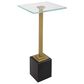 Uttermost Martini Table in Black and Brass, , large
