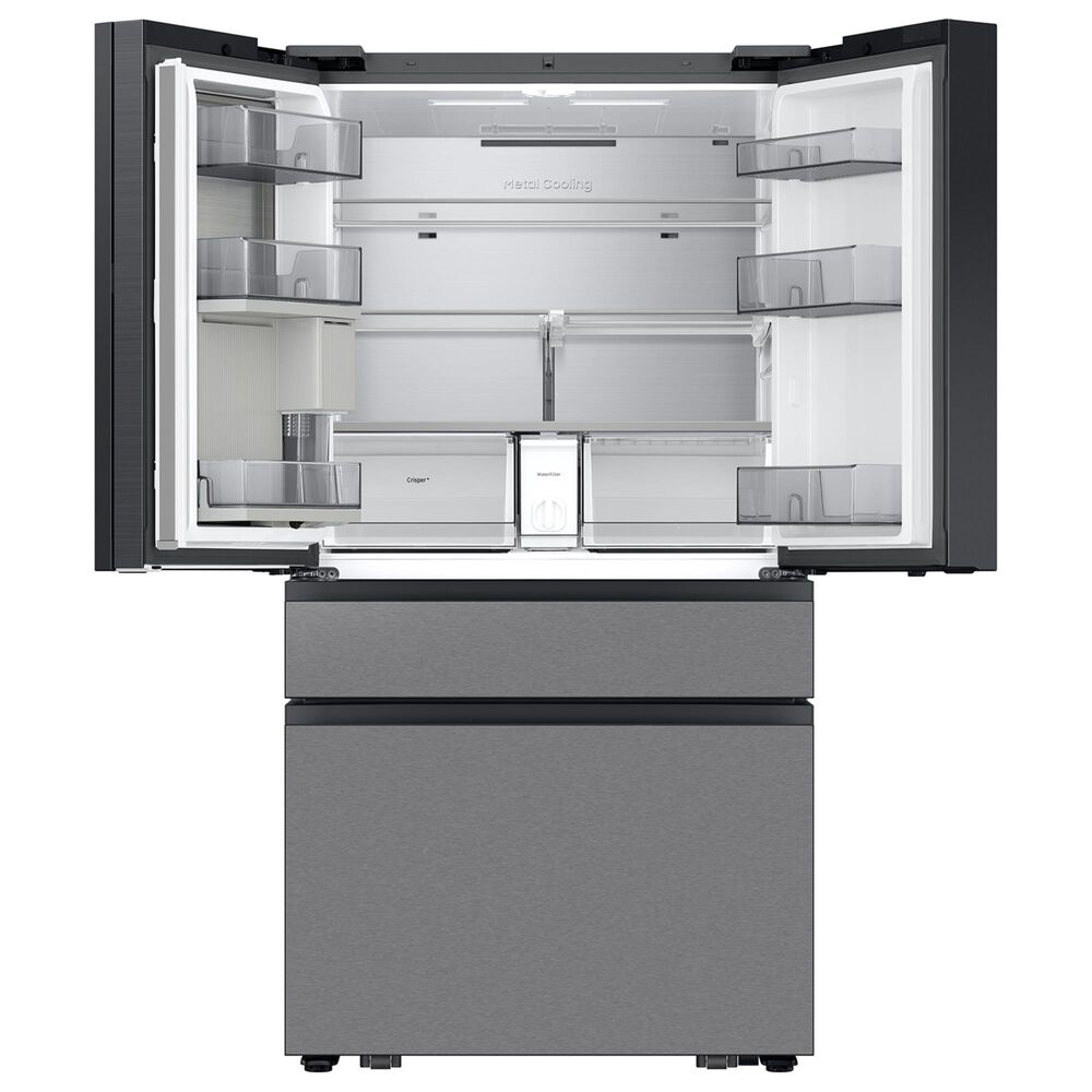 Samsung 28.6 Cu. Ft. Bespoke 4-Door French Door Refrigerator with AI Family Hub+ &amp; AI Vision Inside in Charcoal Glass &amp; Stainless Steel, , large