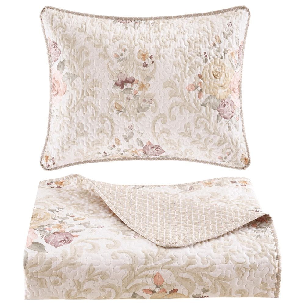 Royal Court Chardonnay 2-Piece Twin/Twin XL Quilt Set in Ivory, , large