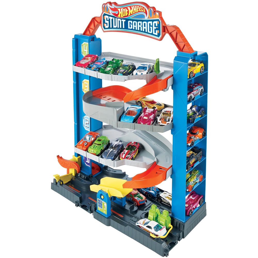 Hot Wheels City Stunt Garage Play Set, , large