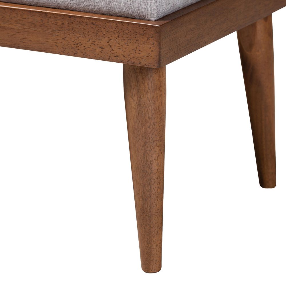 Baxton Studio Linus Accent Bench in Grayish Beige, , large