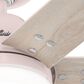 Hunter Pacer 44" Ceiling Fan with LED Lights in Blush Pink, , large