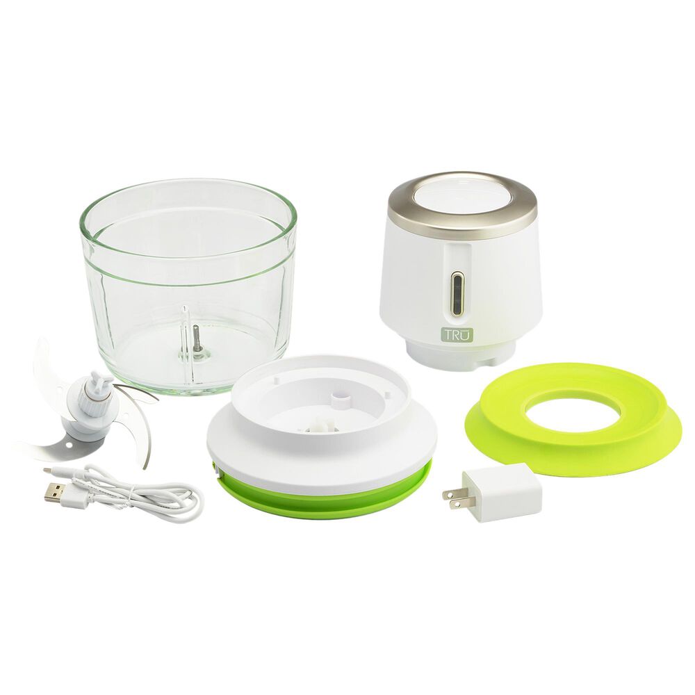 TRU TRU 3.5-Cup Cordless Rechargeable 2-Speed Chopper in White, , large