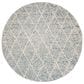Safavieh Natura NAT712B 6" Round Ivory and Blue Area Rug, , large