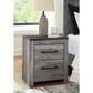 Ashley Bronyan 2-Drawer Nightstand in Dark Gray, , large