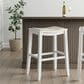 Armen Living Iyani Bar Height Stool in White, , large