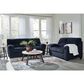 Ashley SimpleJoy Stationary Sofa in Navy, , large