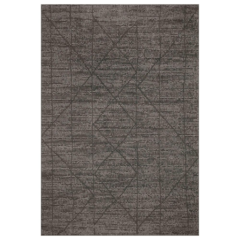 Loloi II Kamala 11"2" x 15"7" Charcoal and Ivory Area Rug, , large
