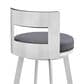 Blue River Flynn 26" Swivel Counter Stool in Silver, , large