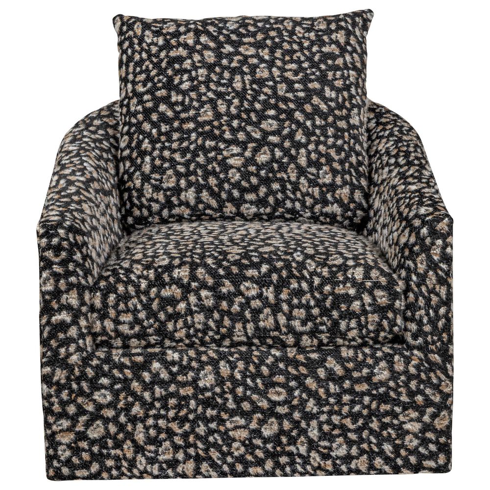 Huntington House Swivel Accent Chair in Animal Print, , large