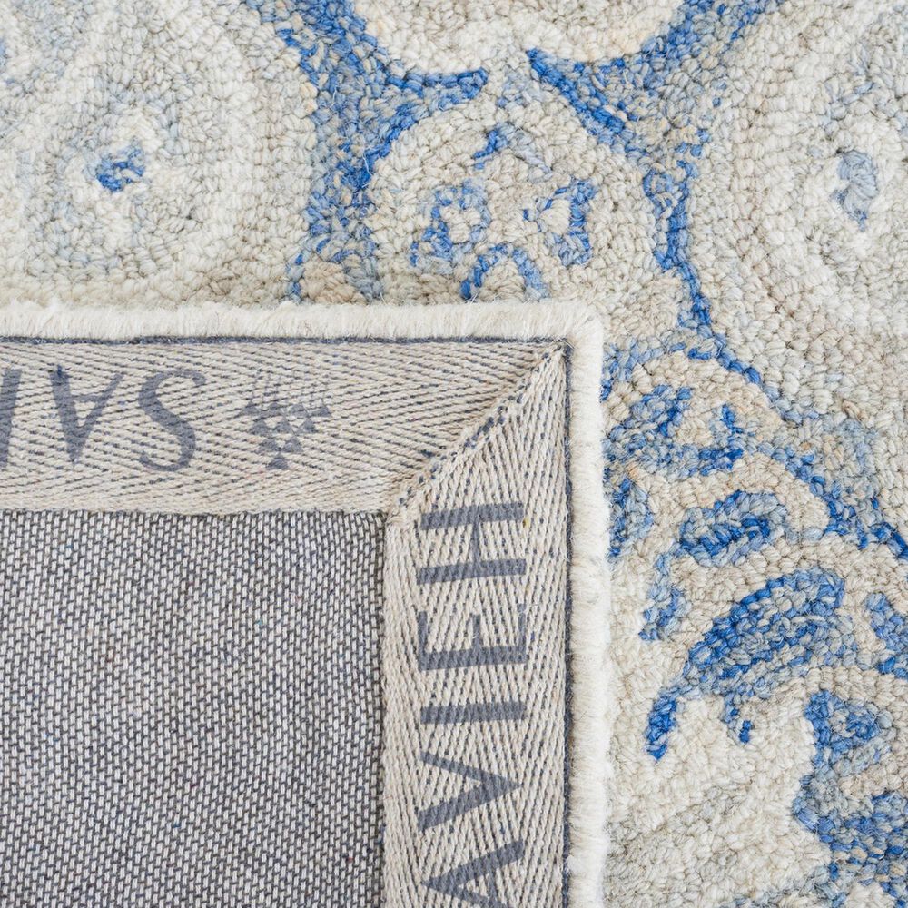 Safavieh Micro-Loop MLP539M 4&#39; x 6&#39; Blue and Ivory Area Rug, , large