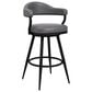 Blue River Amador 26" Counter Stool with Vintage Gray Cushion in Black Powder Coated, , large