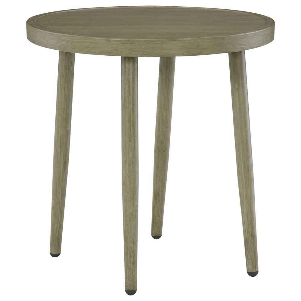 Ashley Swiss Valley Outdoor End Table in Beige, , large