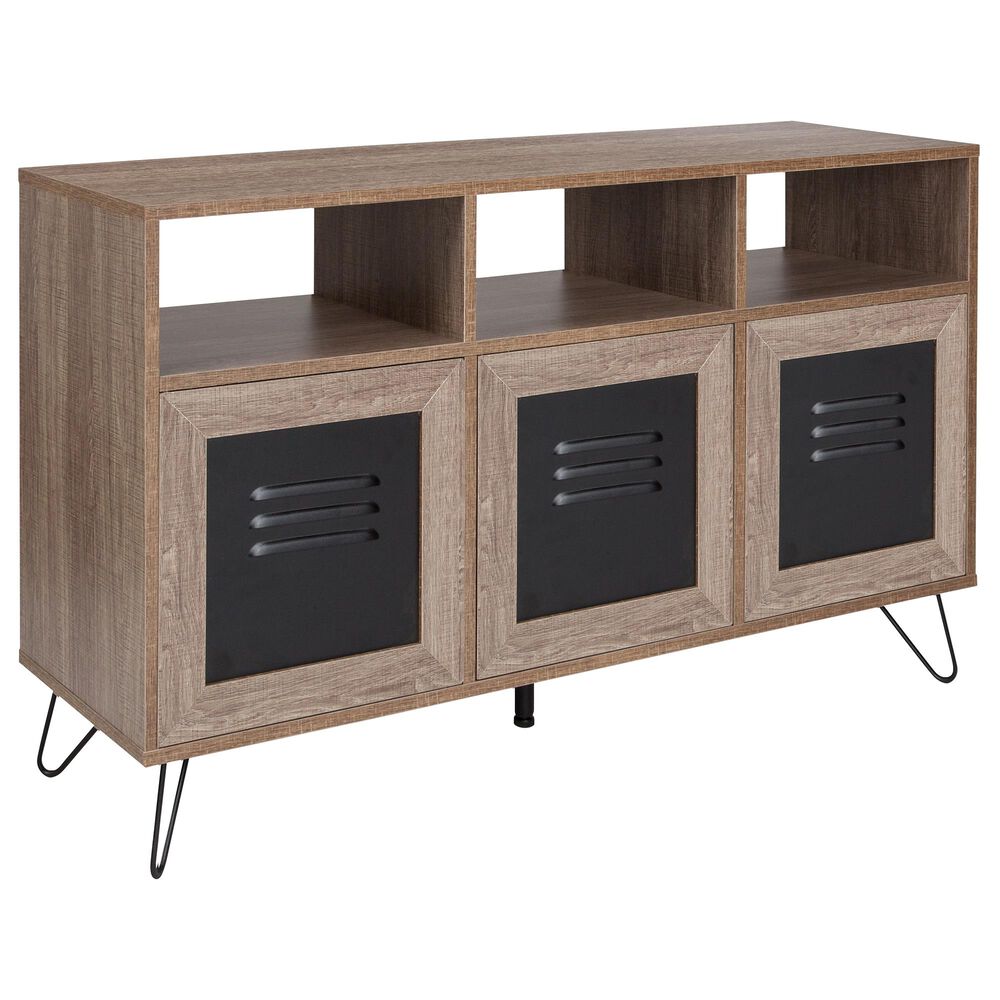 Flash Furniture Woodridge 3-Shelf Storage Cabinet in Brown, , large