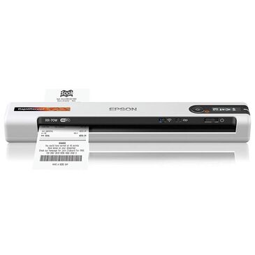 Epson RapidReceipt RR-70W Wireless Mobile Receipt and Color Document Scanner in White, , large