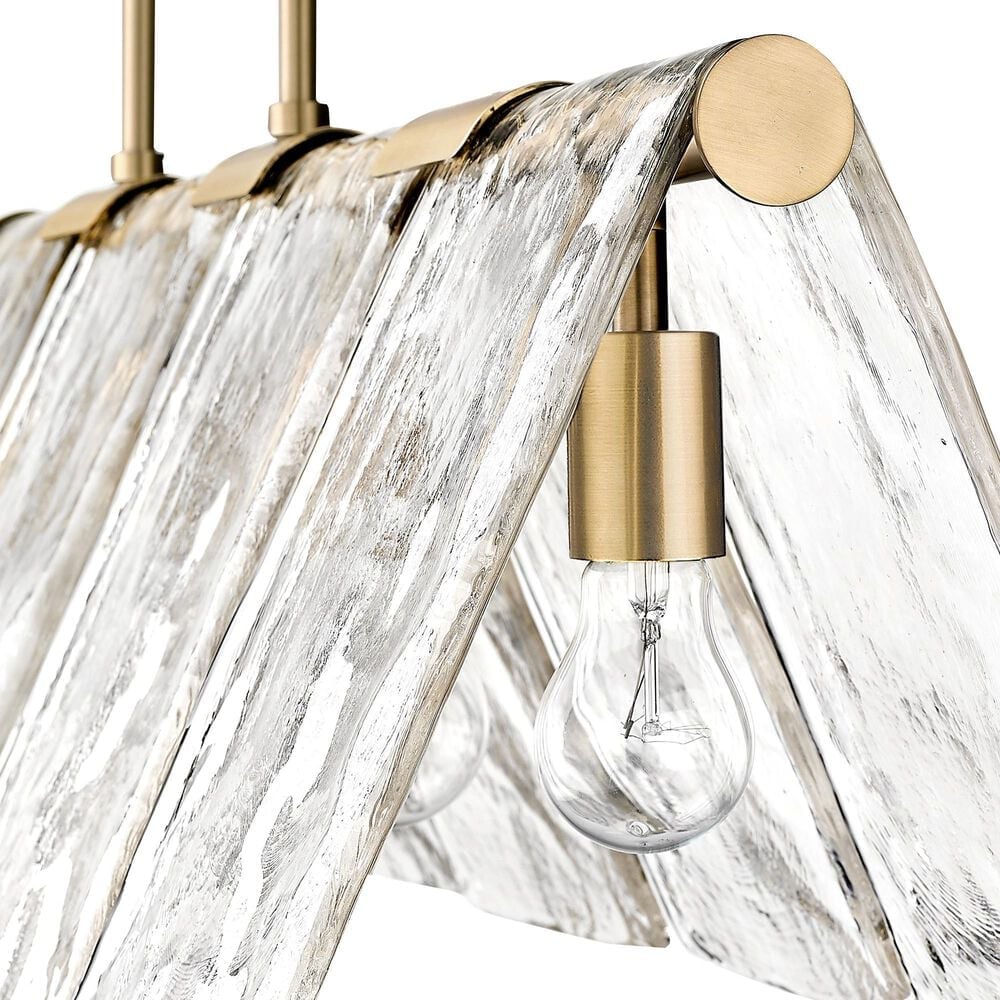 Golden Lighting Serenity 5-Light Linear Pendant in Modern Brass, , large
