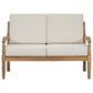 Hearth and Haven Outdoor Loveseat with Cushions and Natural Frame in Beige, , large