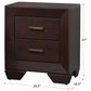 Pacific Landing Kauffman 2 Drawer Nightstand in Dark Cocoa, , large