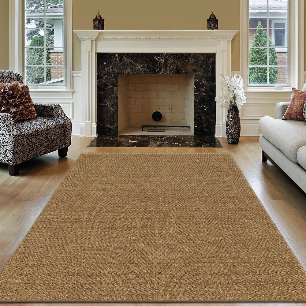 Radici USA Naturale 021 8&#39; x 10&#39; Camel Area Rug, , large