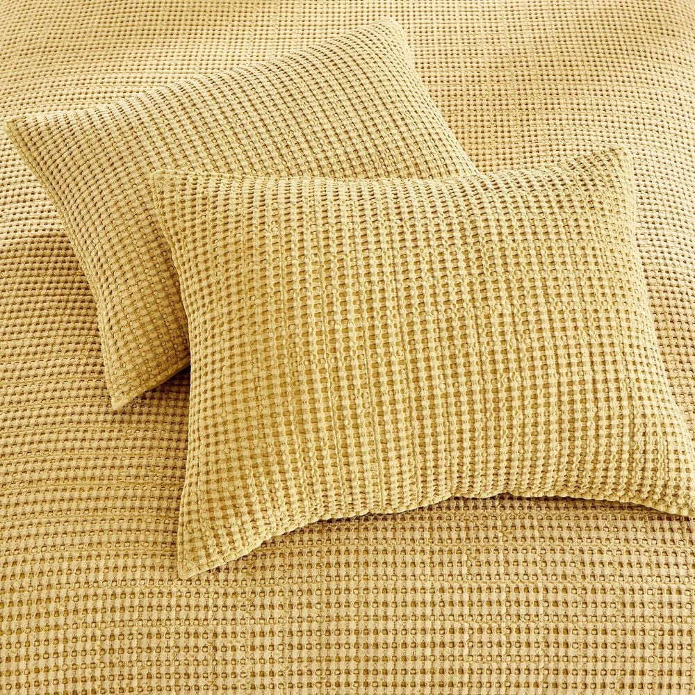 Levtex Mills Waffle 3-Piece King Quilt Set in Ochre, , large