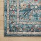 Rifle Paper Co Crafted by Cloth and Company Courtyard 2" x 5" Eve Blue Runner, , large