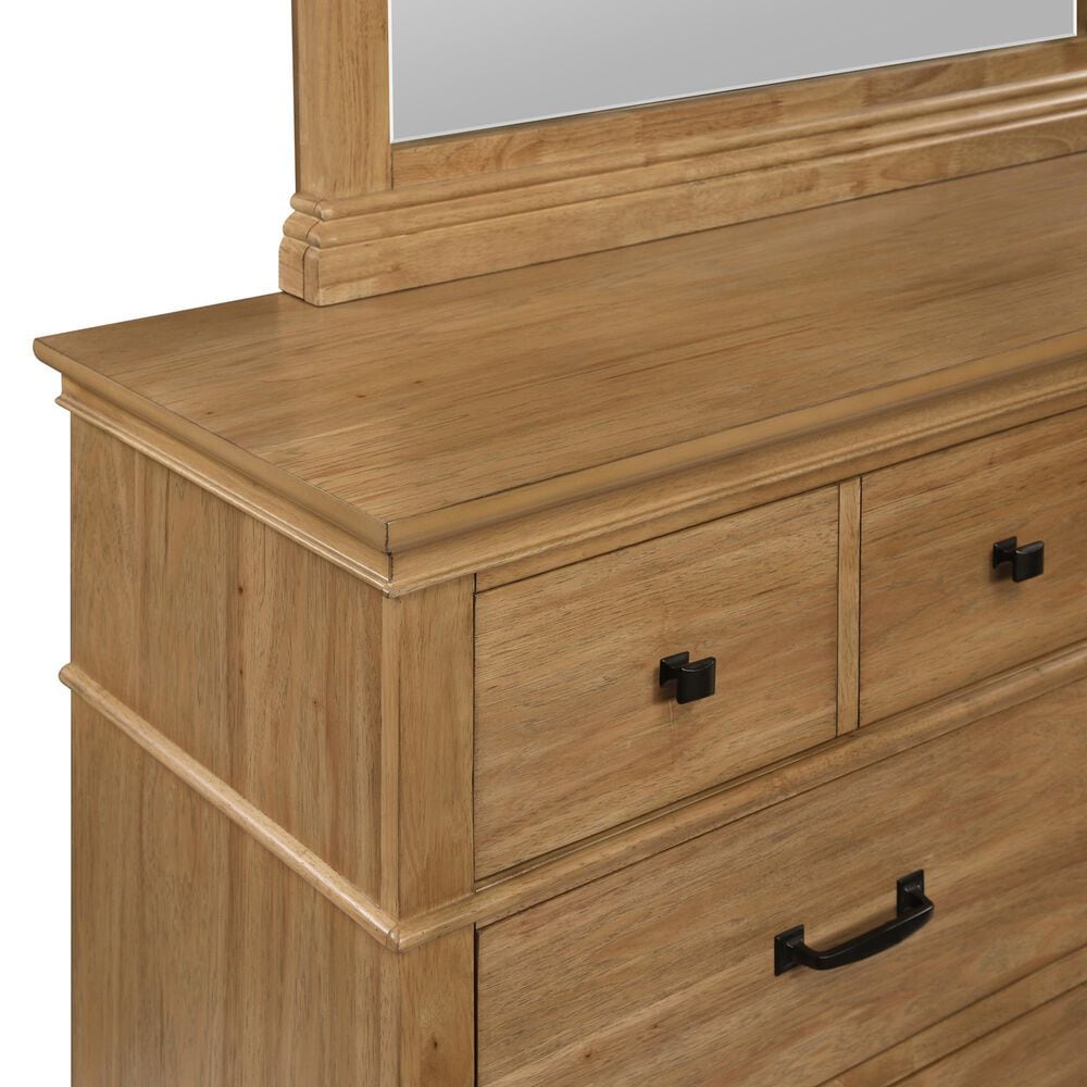 New Heritage Design Sunstone 4-Piece King Bedroom Set in Honey, , large