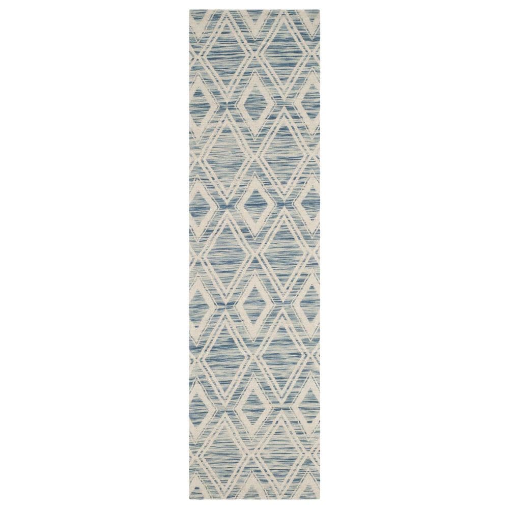 Safavieh Marbella 2"3" x 8" Dark Blue and Ivory Runner, , large