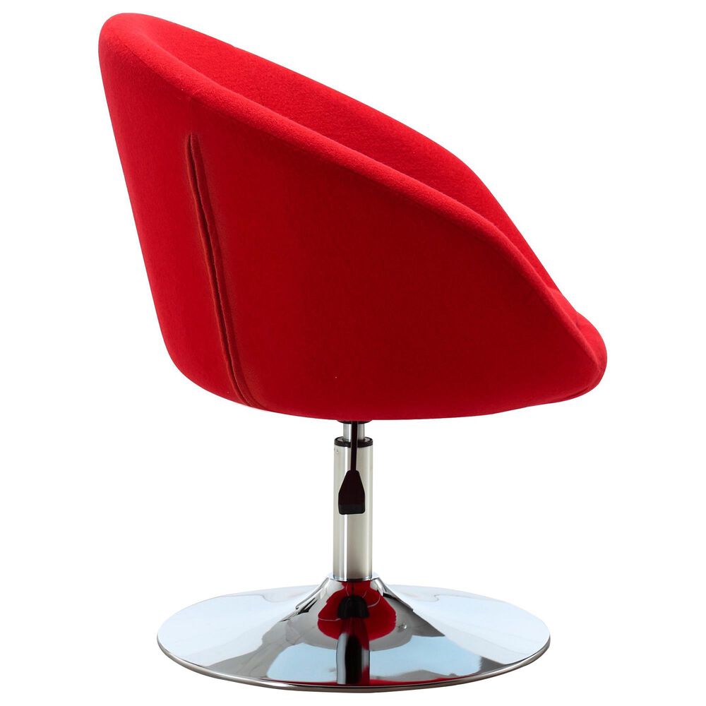 Dayton Hopper Adjustable Swivel Chair in Red, , large