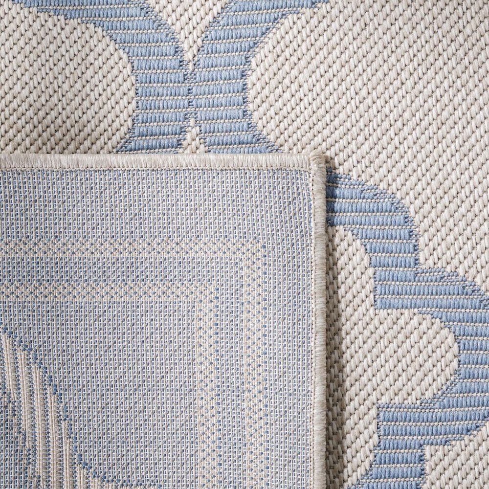 Safavieh Bermuda Contemporary 2&#39; x 8&#39; Ivory and Blue Indoor/Outdoor Area Performance Rug, , large