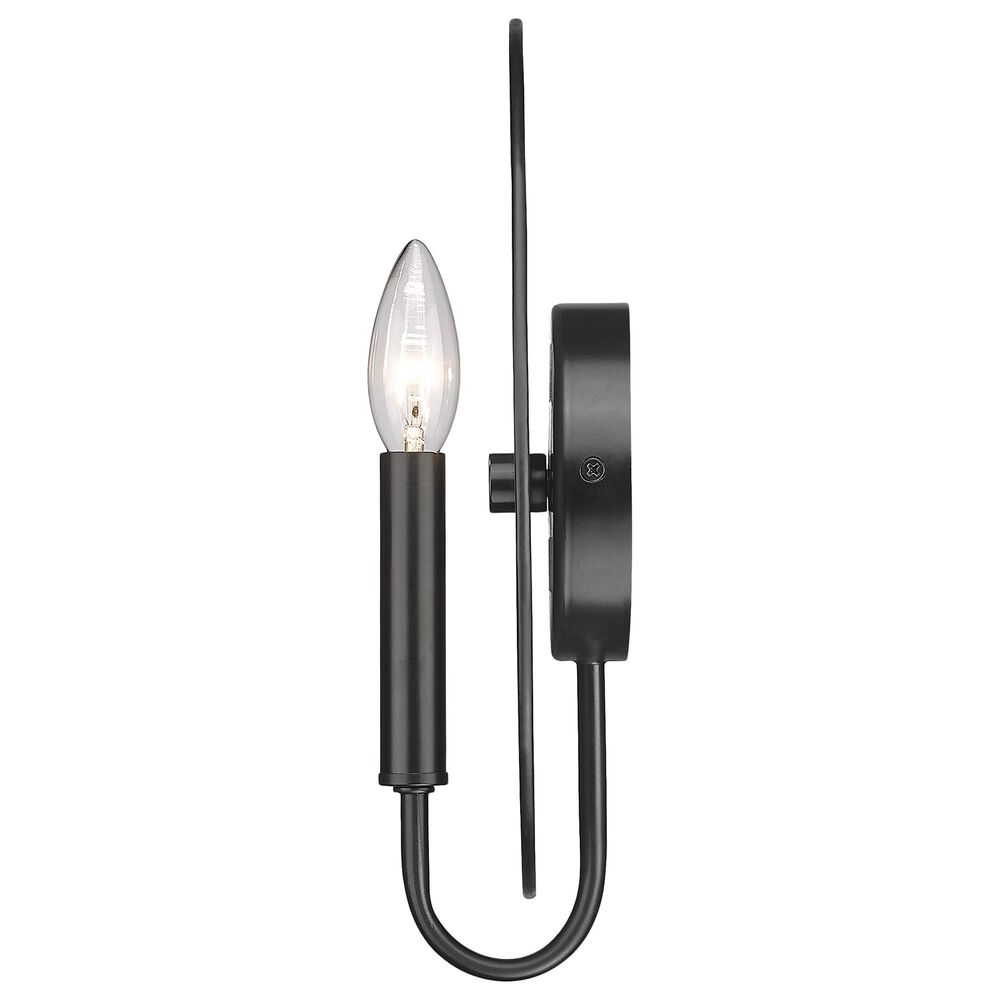 Golden Lighting Tessa 1-Light Wall Sconce in Matte Black, , large