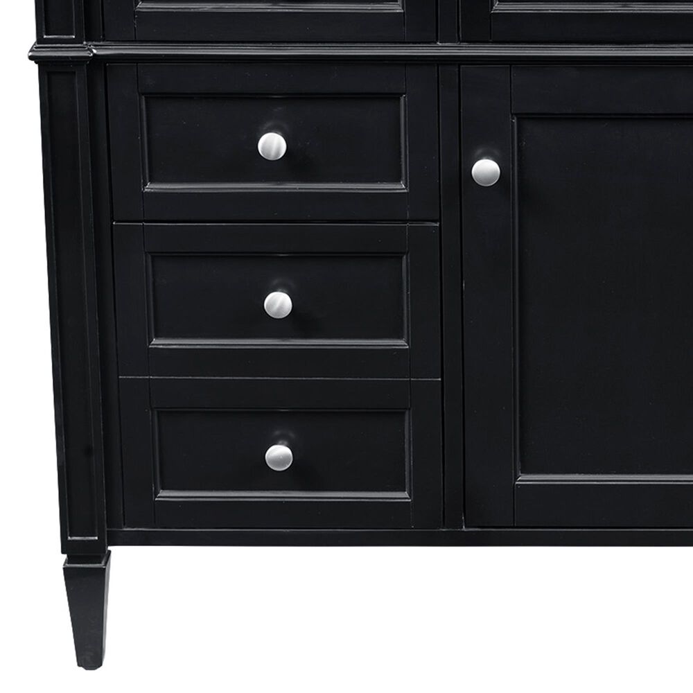 James Martin Vanities Brittany 48&quot; Single Bathroom Vanity in Black Onyx with 3 cm Lime Delight Quartz Top and Rectangular Sink, , large