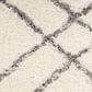 Nourison Dreamy Shag Geometric 4" x 6" Ivory Area Rug, , large