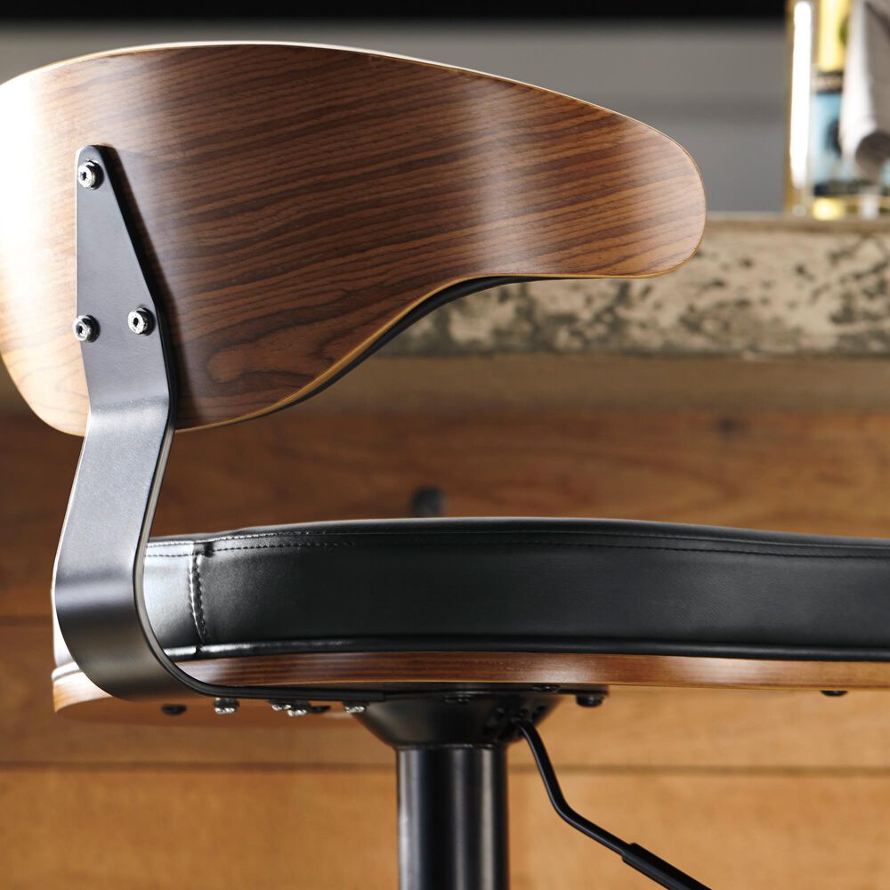 Ashley Bellatier Swivel Bar Stool in Brown and Black, , large