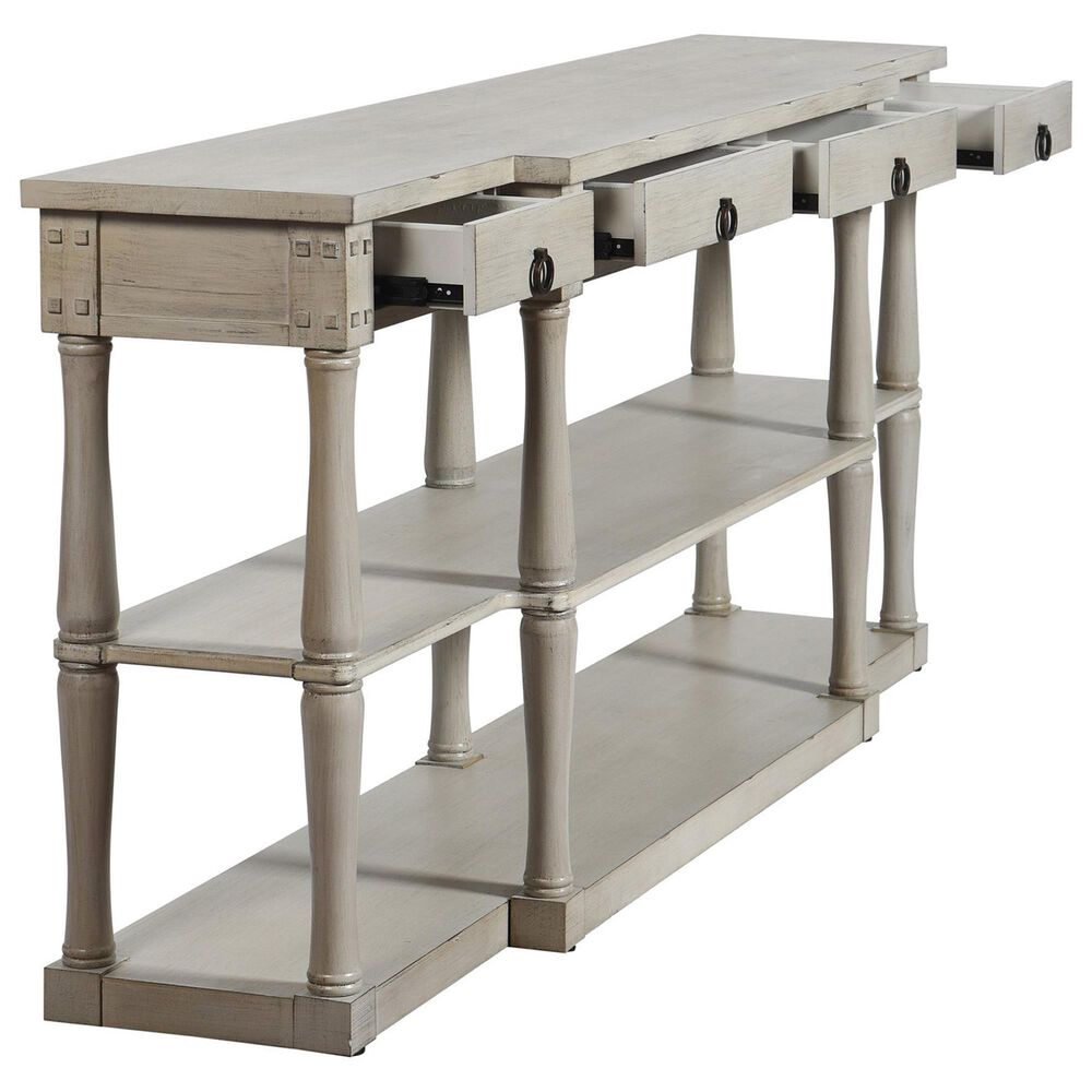 Stylecraft Lamps Inc Wilshire Breakfront Longboard Table in Distressed Light Gray, , large
