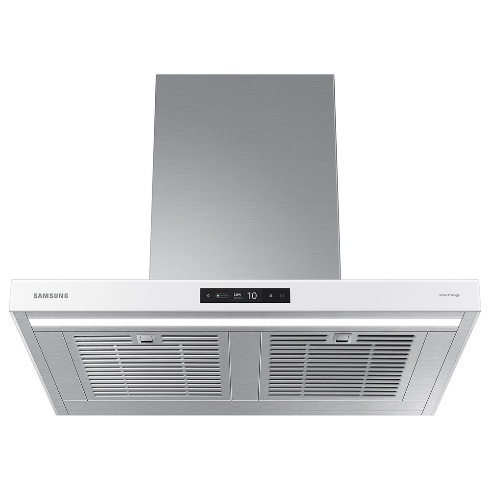 Samsung Bespoke 30&quot; Bespoke Smart Wall Mount Hood with LCD Display in Clean White and Stainless Steel, , large