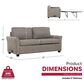 Primo International Drake Sofa Bed in Linen Dark Gray, , large