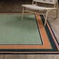 Oriental Weavers Havana Geometric Green and Navy 3"3" x 5" Indoor/Outdoor Area Rug, , large