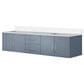 Lexora Home Geneva 80" Double Bathroom Vanity in Dark Grey with 2 cm White Quartz Top and Rectangular Sinks, , large