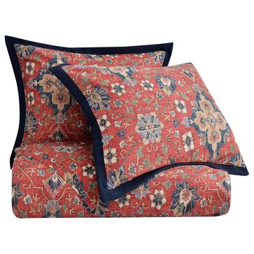 HiEnd Accents Melinda 3-Piece King Comforter Set in Rustic Red, Navy, Cream, Sage Green and Tan, , large