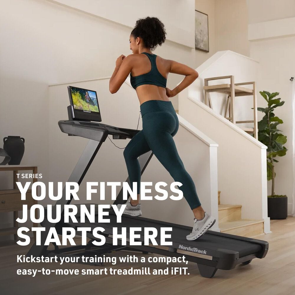 NordicTrack T Series 16 Folding Treadmill in Black, , large